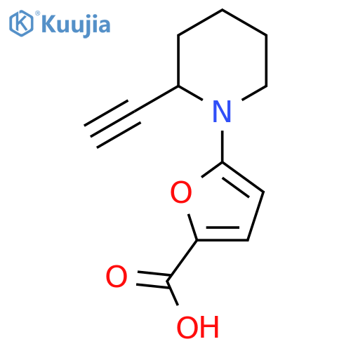 5-(2-Ethynylpiperidin-1-yl)furan-2-carboxylic acid structure