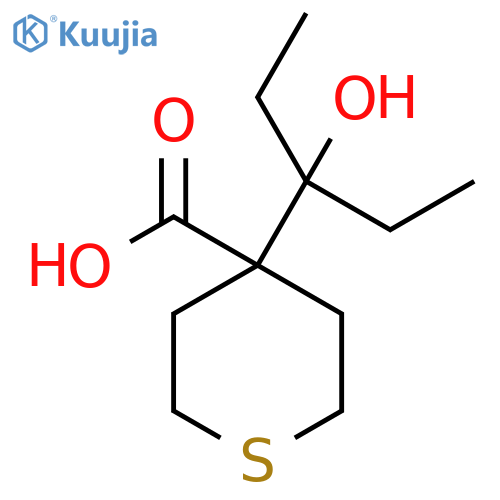 4-(3-Hydroxypentan-3-yl)thiane-4-carboxylic acid structure