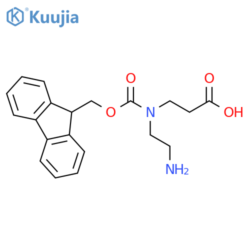 3-(2-aminoethyl)({(9H-fluoren-9-yl)methoxycarbonyl})aminopropanoic acid structure