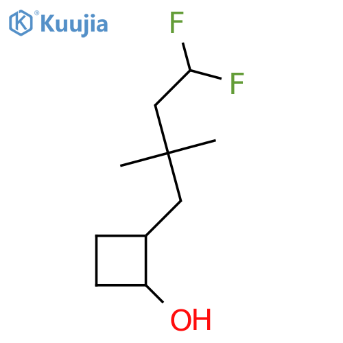 2-(4,4-difluoro-2,2-dimethylbutyl)cyclobutan-1-ol structure