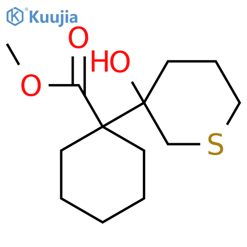 methyl 1-(3-hydroxythian-3-yl)cyclohexane-1-carboxylate structure