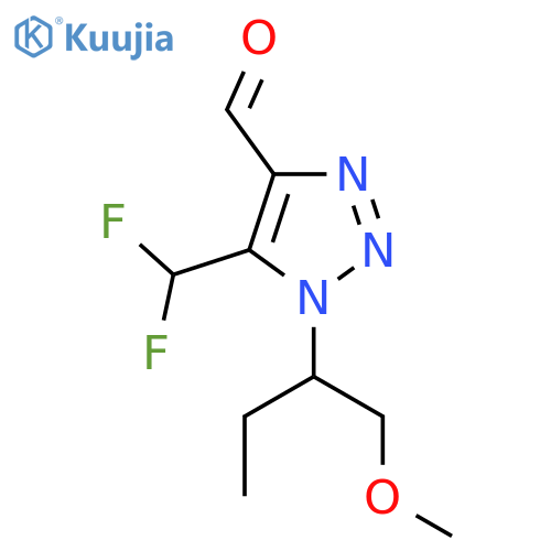 5-(difluoromethyl)-1-(1-methoxybutan-2-yl)-1H-1,2,3-triazole-4-carbaldehyde structure
