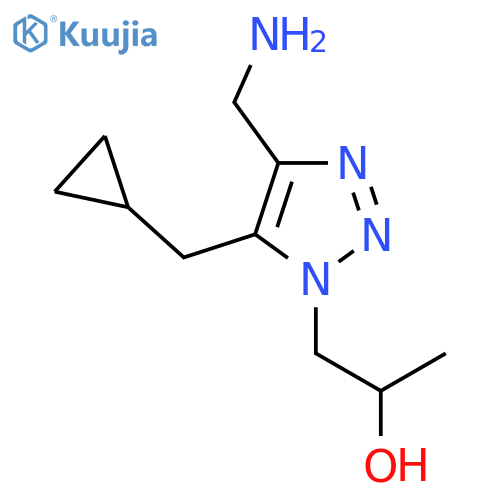 1-4-(aminomethyl)-5-(cyclopropylmethyl)-1H-1,2,3-triazol-1-ylpropan-2-ol structure