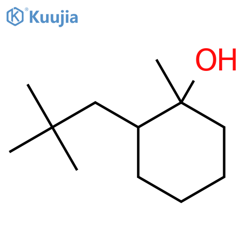 2-(2,2-dimethylpropyl)-1-methylcyclohexan-1-ol structure
