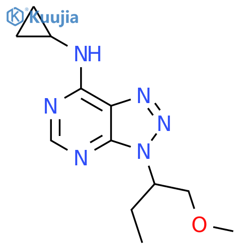 N-cyclopropyl-3-(1-methoxybutan-2-yl)-3H-1,2,3triazolo4,5-dpyrimidin-7-amine structure