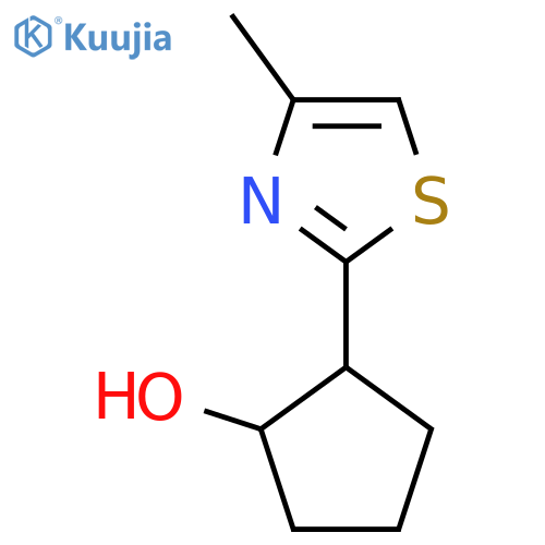 2-(4-Methyl-1,3-thiazol-2-yl)cyclopentan-1-ol structure