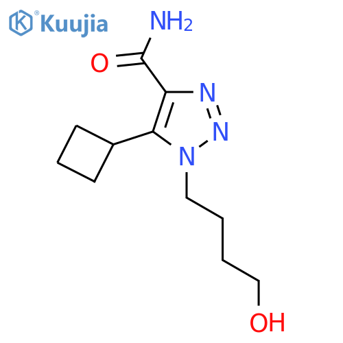 5-cyclobutyl-1-(4-hydroxybutyl)-1H-1,2,3-triazole-4-carboxamide structure