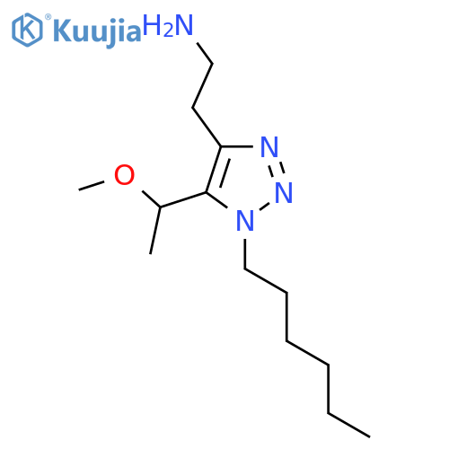 2-1-hexyl-5-(1-methoxyethyl)-1H-1,2,3-triazol-4-ylethan-1-amine structure