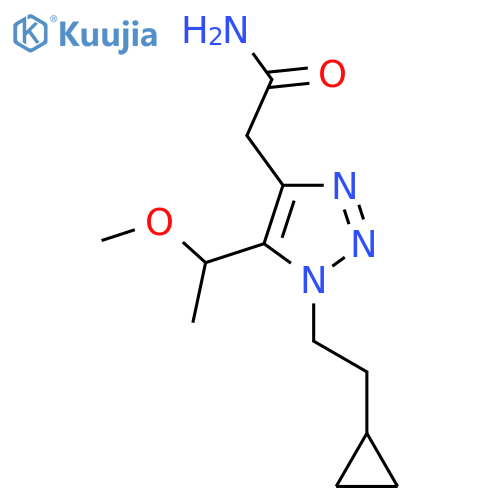 2-1-(2-cyclopropylethyl)-5-(1-methoxyethyl)-1H-1,2,3-triazol-4-ylacetamide structure