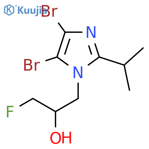 1-4,5-dibromo-2-(propan-2-yl)-1H-imidazol-1-yl-3-fluoropropan-2-ol structure