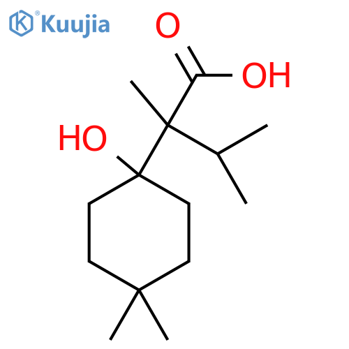 2-(1-Hydroxy-4,4-dimethylcyclohexyl)-2,3-dimethylbutanoic acid structure