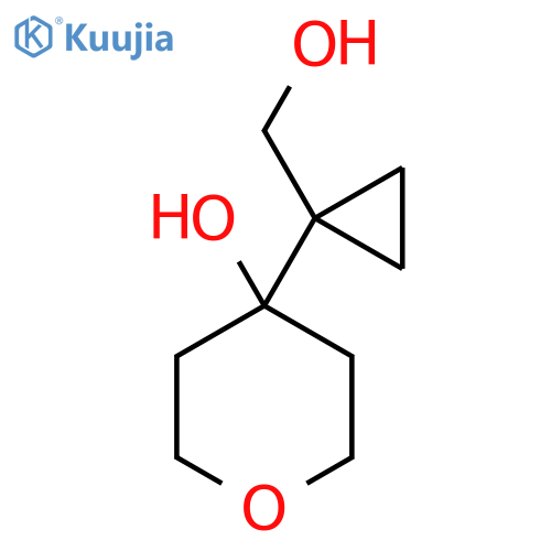 4-1-(hydroxymethyl)cyclopropyloxan-4-ol structure