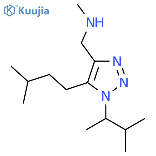 methyl({1-(3-methylbutan-2-yl)-5-(3-methylbutyl)-1H-1,2,3-triazol-4-ylmethyl})amine structure