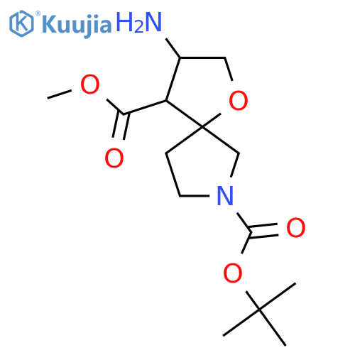 7-tert-butyl 4-methyl 3-amino-1-oxa-7-azaspiro4.4nonane-4,7-dicarboxylate structure