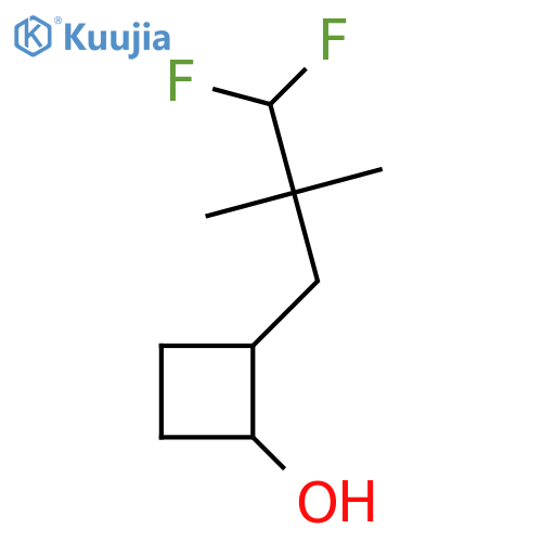2-(3,3-Difluoro-2,2-dimethylpropyl)cyclobutan-1-ol structure