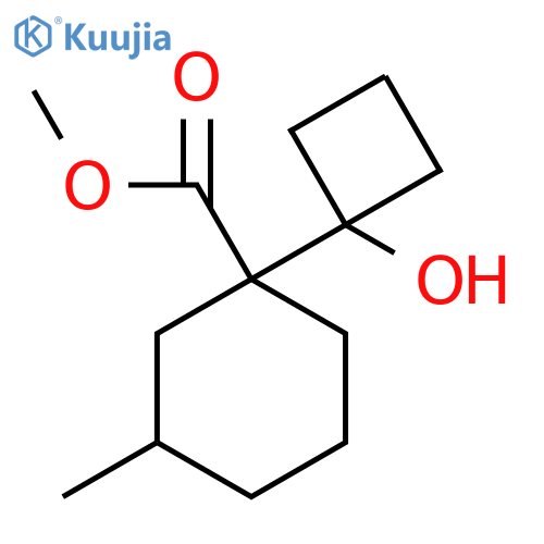 methyl 1-(1-hydroxycyclobutyl)-3-methylcyclohexane-1-carboxylate structure