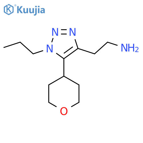 2-5-(oxan-4-yl)-1-propyl-1H-1,2,3-triazol-4-ylethan-1-amine structure