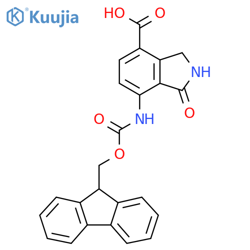 7-{(9H-fluoren-9-ylmethoxy)carbonylamino}-1-oxo-2,3-dihydro-1H-isoindole-4-carboxylic acid structure