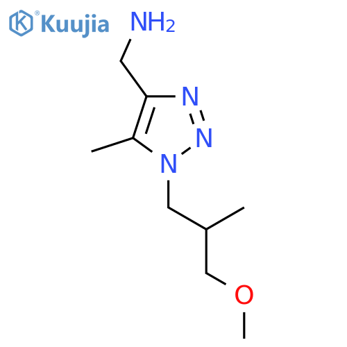 1-(3-methoxy-2-methylpropyl)-5-methyl-1H-1,2,3-triazol-4-ylmethanamine structure