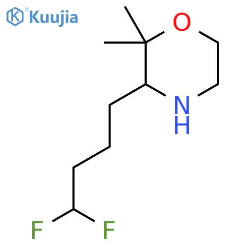 3-(4,4-difluorobutyl)-2,2-dimethylmorpholine structure