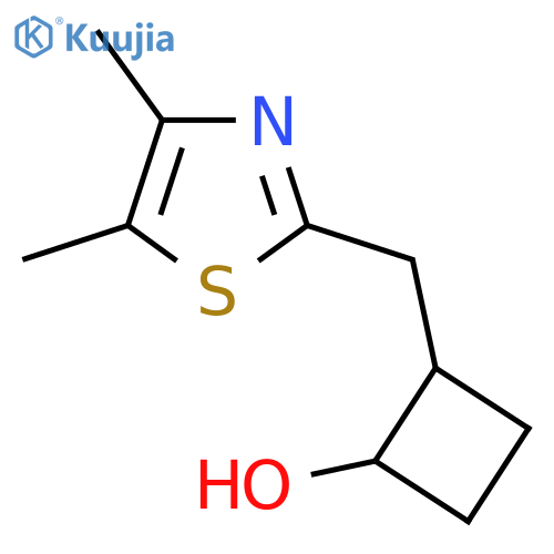 2-(dimethyl-1,3-thiazol-2-yl)methylcyclobutan-1-ol structure