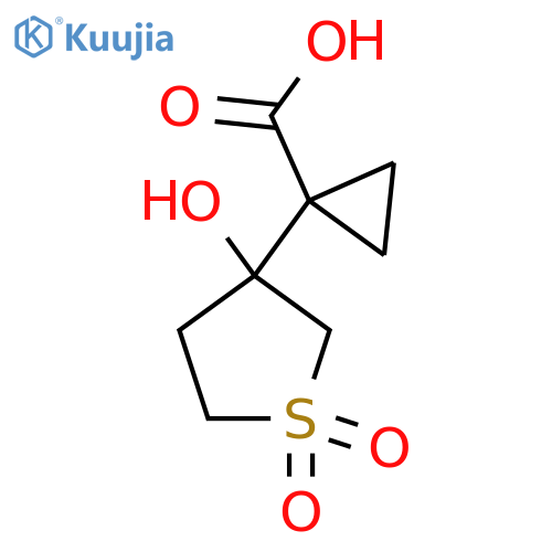 1-(3-hydroxy-1,1-dioxo-1lambda6-thiolan-3-yl)cyclopropane-1-carboxylic acid structure