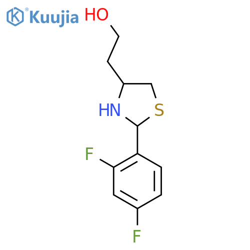 2-2-(2,4-difluorophenyl)-1,3-thiazolidin-4-ylethan-1-ol structure