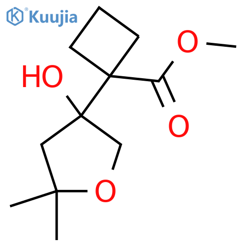 methyl 1-(3-hydroxy-5,5-dimethyloxolan-3-yl)cyclobutane-1-carboxylate structure