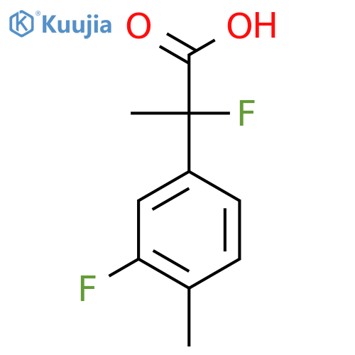 2-fluoro-2-(3-fluoro-4-methylphenyl)propanoic acid structure