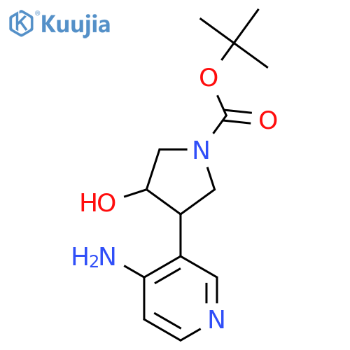 Tert-butyl 3-(4-aminopyridin-3-yl)-4-hydroxypyrrolidine-1-carboxylate structure