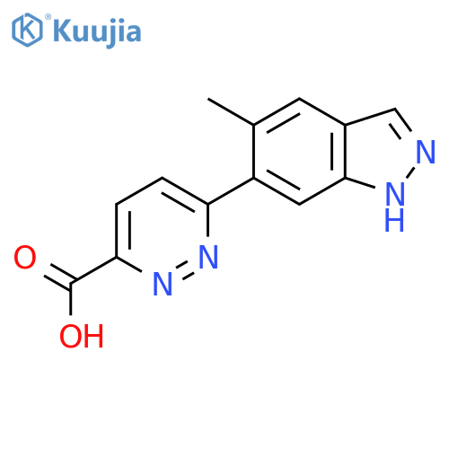 6-(5-methyl-1H-indazol-6-yl)pyridazine-3-carboxylic acid structure