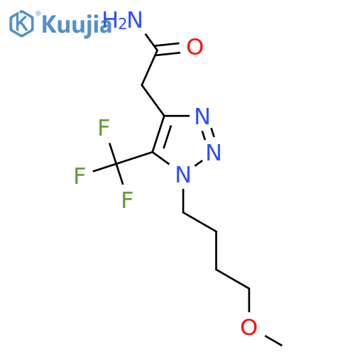 2-1-(4-methoxybutyl)-5-(trifluoromethyl)-1H-1,2,3-triazol-4-ylacetamide structure