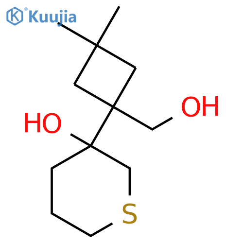 3-1-(hydroxymethyl)-3,3-dimethylcyclobutylthian-3-ol structure