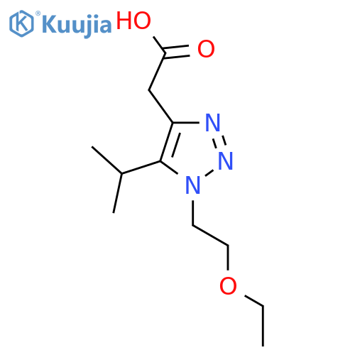 2-1-(2-ethoxyethyl)-5-(propan-2-yl)-1H-1,2,3-triazol-4-ylacetic acid structure