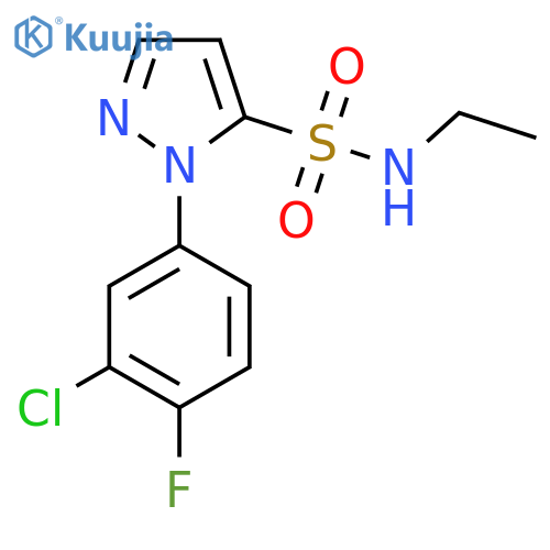 1-(3-chloro-4-fluorophenyl)-N-ethyl-1H-pyrazole-5-sulfonamide structure
