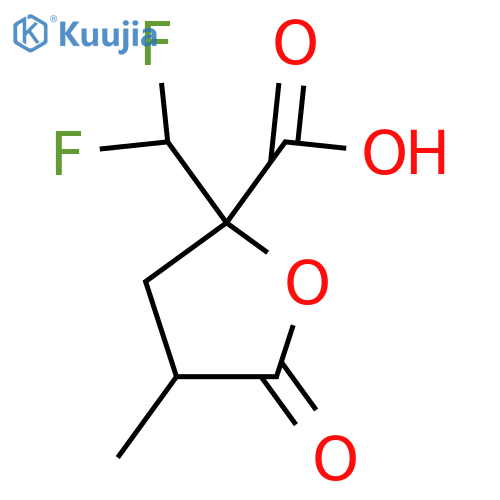 2-(difluoromethyl)-4-methyl-5-oxooxolane-2-carboxylic acid structure