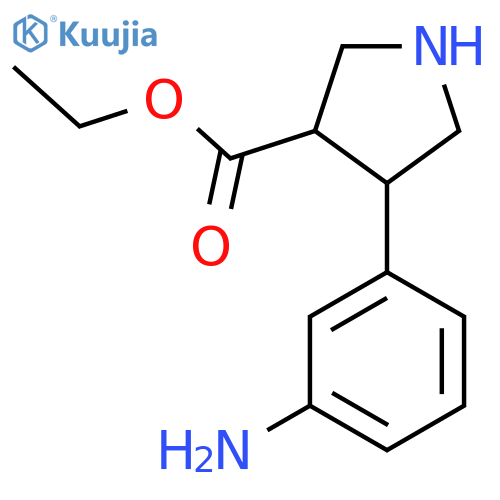 ethyl 4-(3-aminophenyl)pyrrolidine-3-carboxylate structure