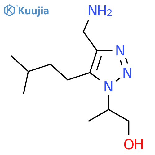 2-4-(aminomethyl)-5-(3-methylbutyl)-1H-1,2,3-triazol-1-ylpropan-1-ol structure