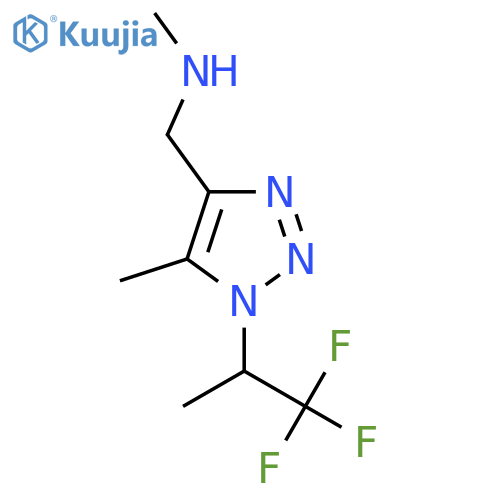 methyl({5-methyl-1-(1,1,1-trifluoropropan-2-yl)-1H-1,2,3-triazol-4-ylmethyl})amine structure