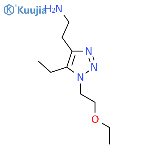2-1-(2-ethoxyethyl)-5-ethyl-1H-1,2,3-triazol-4-ylethan-1-amine structure