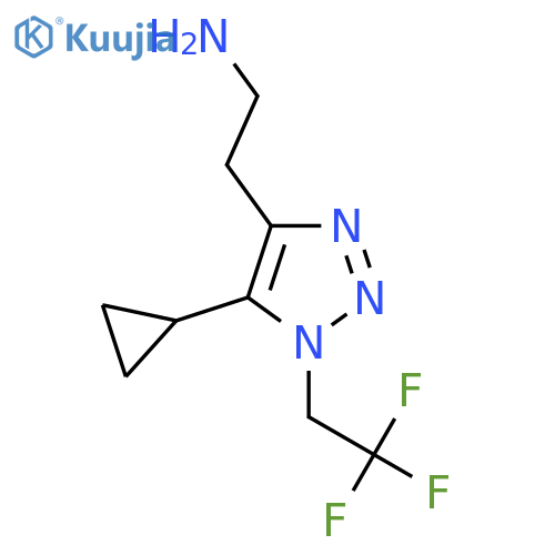 2-5-cyclopropyl-1-(2,2,2-trifluoroethyl)-1H-1,2,3-triazol-4-ylethan-1-amine structure