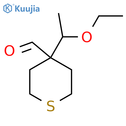 4-(1-ethoxyethyl)thiane-4-carbaldehyde structure