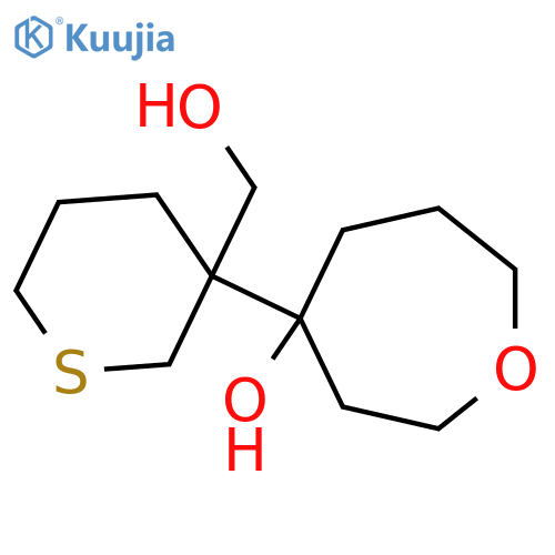 4-3-(hydroxymethyl)thian-3-yloxepan-4-ol structure