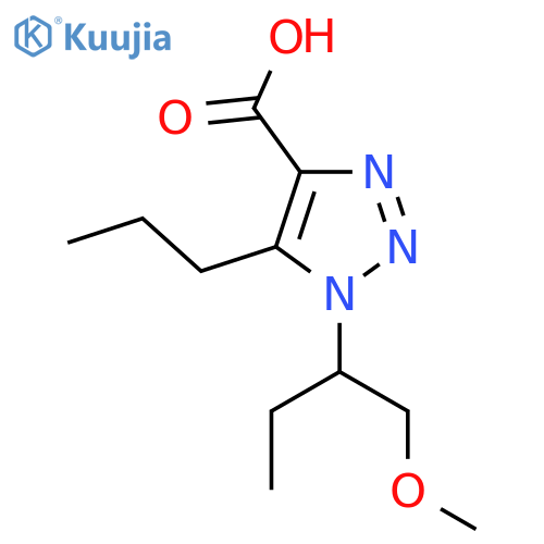 1-(1-methoxybutan-2-yl)-5-propyl-1H-1,2,3-triazole-4-carboxylic acid structure