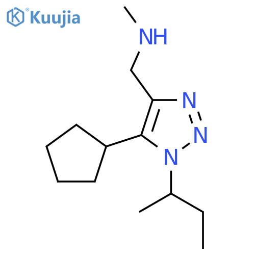 {1-(butan-2-yl)-5-cyclopentyl-1H-1,2,3-triazol-4-ylmethyl}(methyl)amine structure