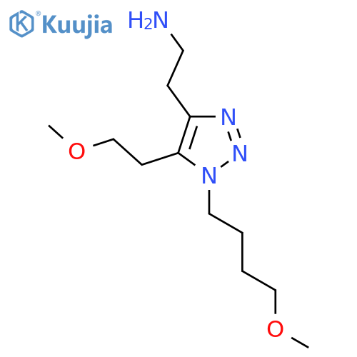 2-1-(4-methoxybutyl)-5-(2-methoxyethyl)-1H-1,2,3-triazol-4-ylethan-1-amine structure