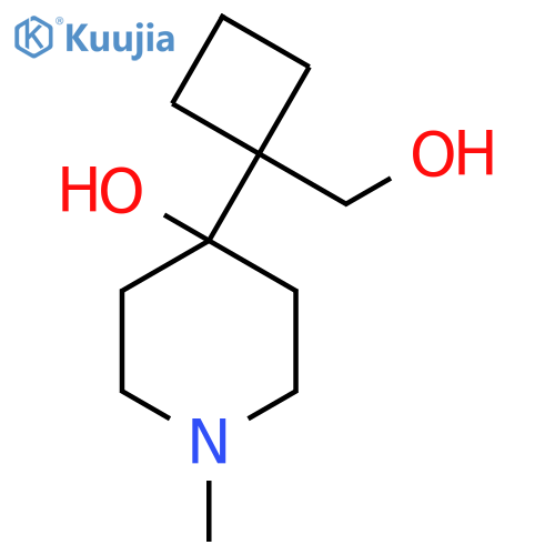 4-1-(hydroxymethyl)cyclobutyl-1-methylpiperidin-4-ol structure