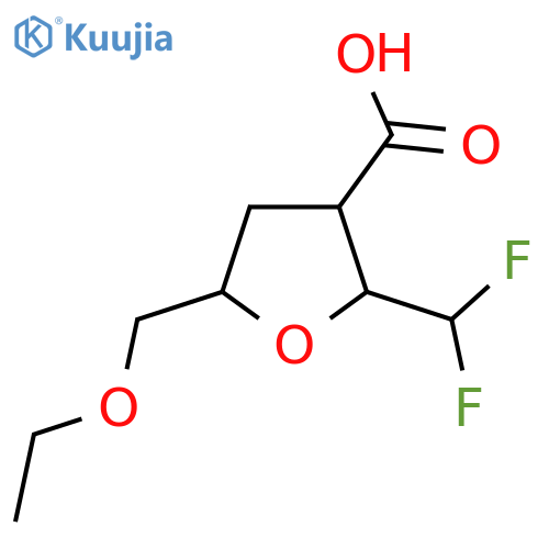2-(difluoromethyl)-5-(ethoxymethyl)oxolane-3-carboxylic acid structure