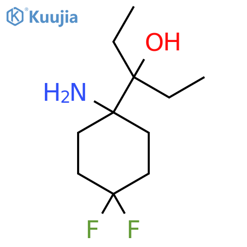 3-(1-amino-4,4-difluorocyclohexyl)pentan-3-ol structure
