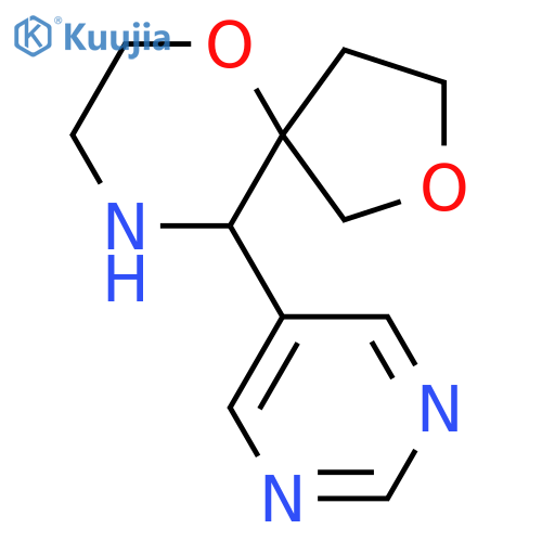 10-(pyrimidin-5-yl)-2,6-dioxa-9-azaspiro4.5decane structure